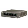 Tenda TEF1105-4-63W tinklo komutatorius Nevaldomas Fast Ethernet (10/100) Power over Ethernet (PoE) Stalinis / Tvirtinamas ant sienos Pilka