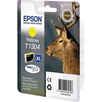 Epson rašalo kasetė 1LB T1304 geltona ypač didelės talpos 10,1 ml 1 vnt. lizdinėje pakuotėje be aliarmo - DURABrite Ultra rašalas