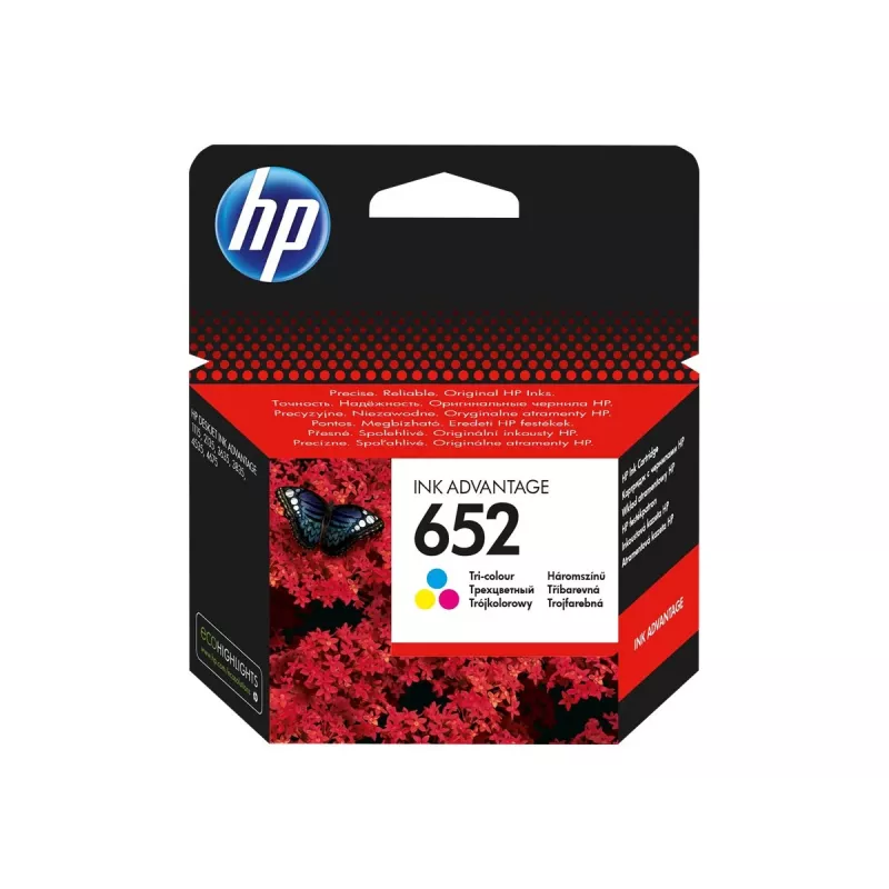 HP 652 Tri-color Originali Ink Advantage kasetė