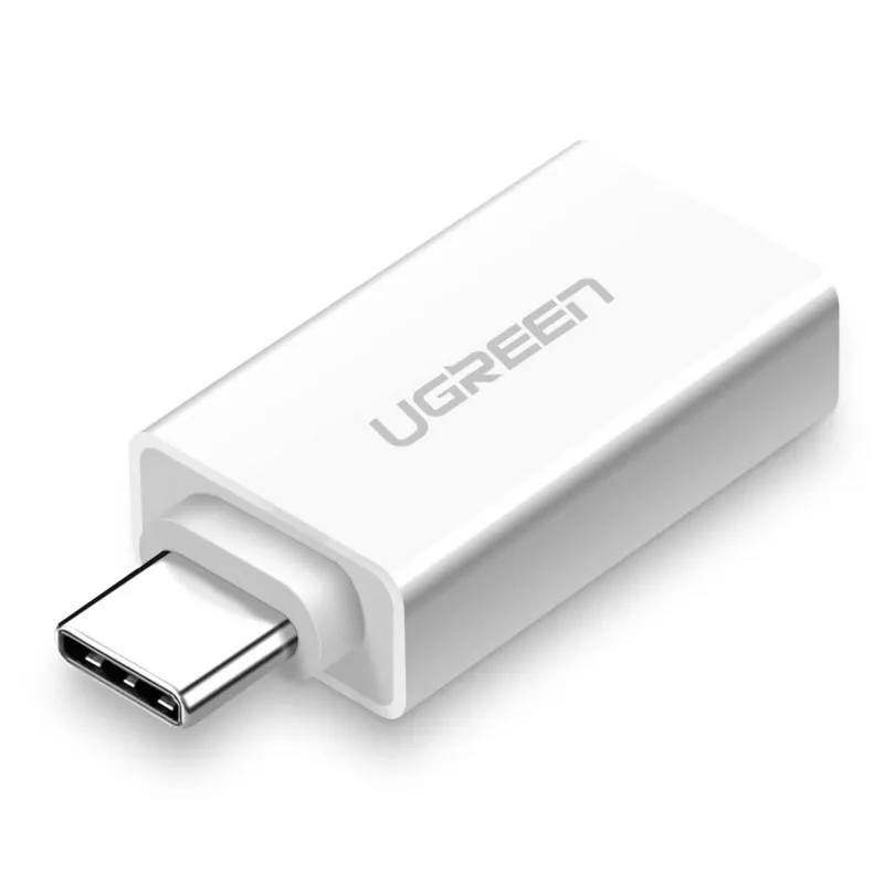 UGREEN USB-C į USB 3.0 A moteriška jungtis adapteris baltas