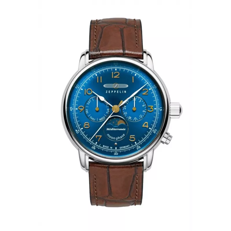 Laikrodis Zeppelin Mediterranee 96363 42 mm juodas