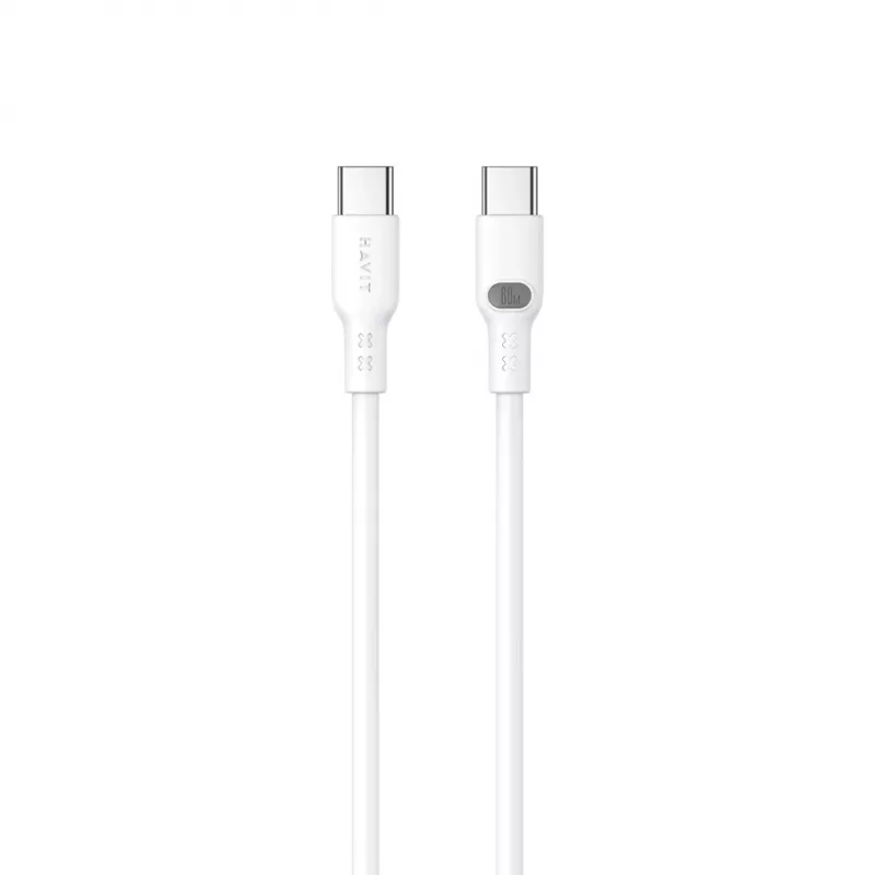 Havit CB6279 USB Type C į USB Type C įkrovimo kabelis 1 m baltas