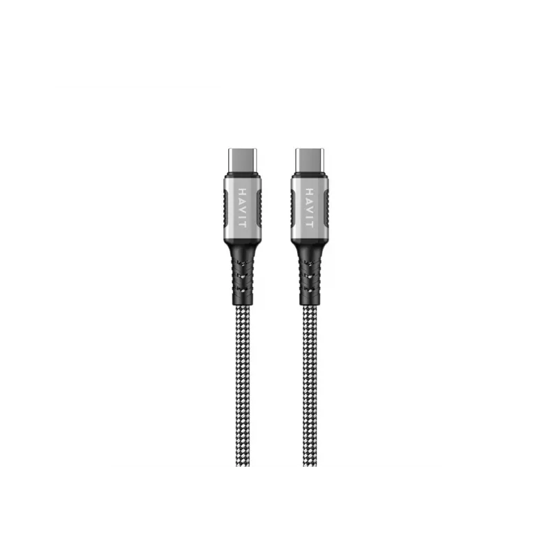 Havit CB6297 magnetinis laidas USB Type C į USB Type C 1m juodas