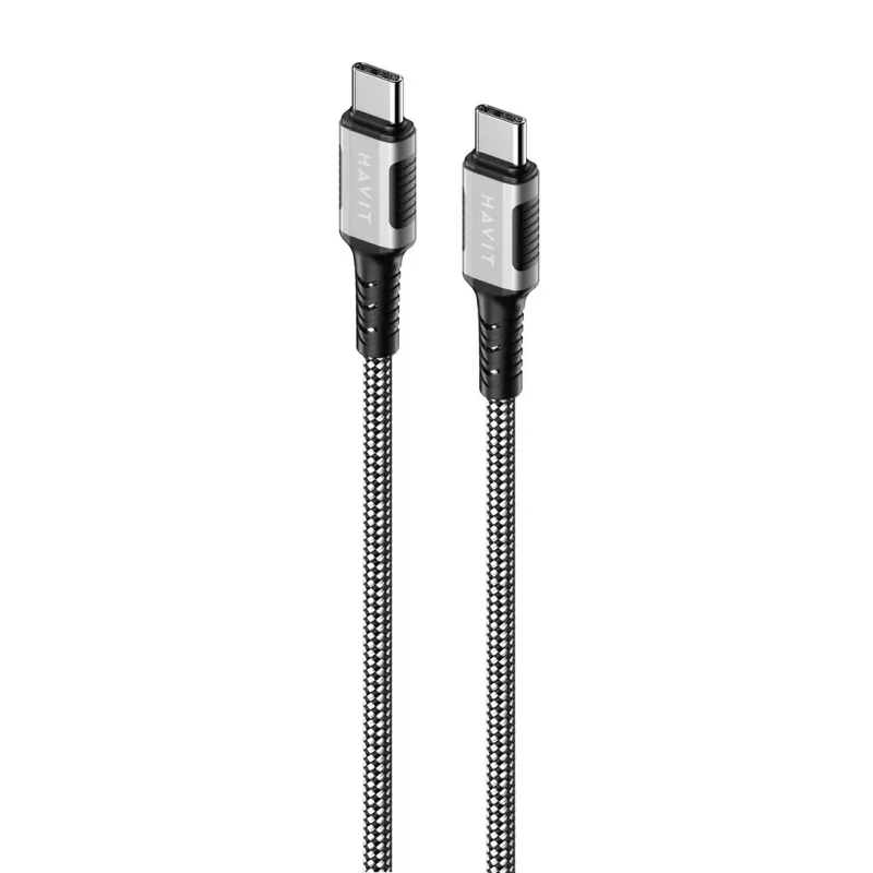Havit CB6297 magnetinis laidas USB Type C į USB Type C 1m juodas