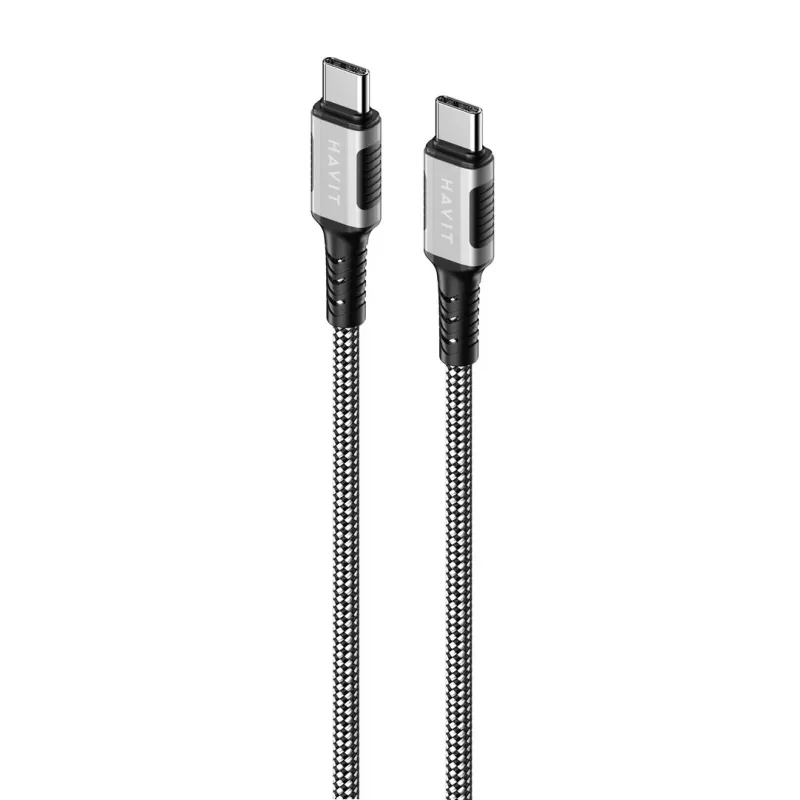 Havit CB6297 magnetinis laidas USB Type C į USB Type C 1m juodas