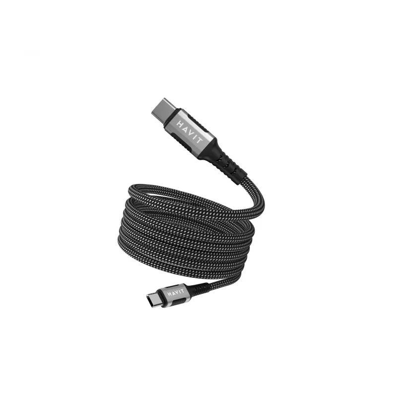 Havit CB6297 magnetinis laidas USB Type C į USB Type C 1m juodas