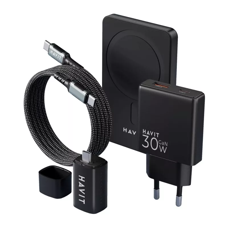 HAVIT Charging Kit 2024 Gift Kit EU – kelių dalių įkrovimo rinkinys nešiojamiems įrenginiams