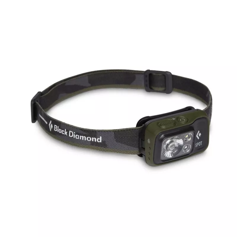 Juoda Diamond Spot 400 juodas, raudonas galvos juostos žibintuvėlis LED
