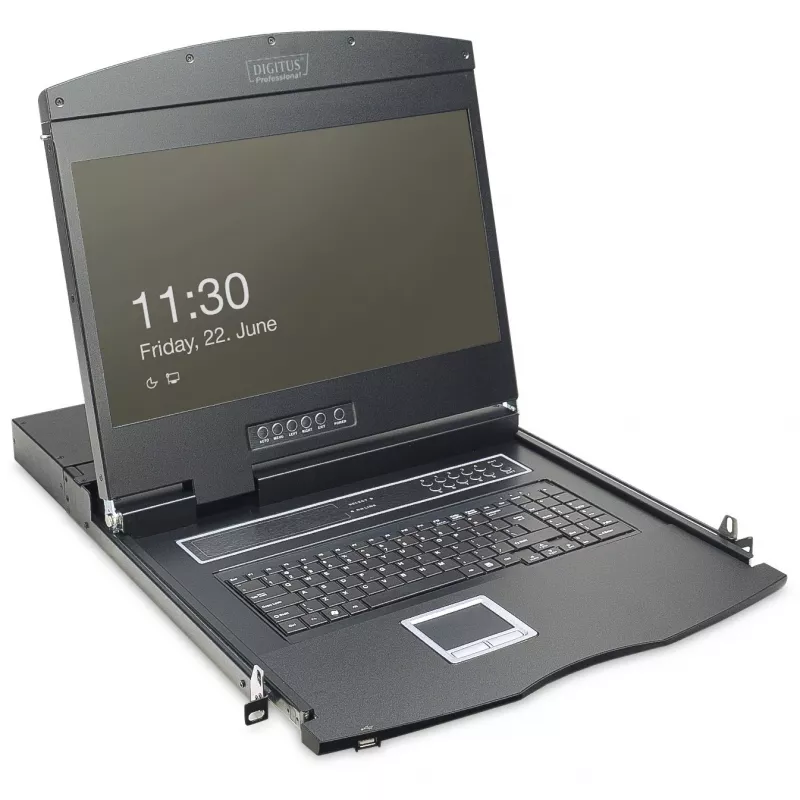 Modulinė konsolė Digitus DS-72211 su 19 colių TFT ir jutikliniu kilimėliu