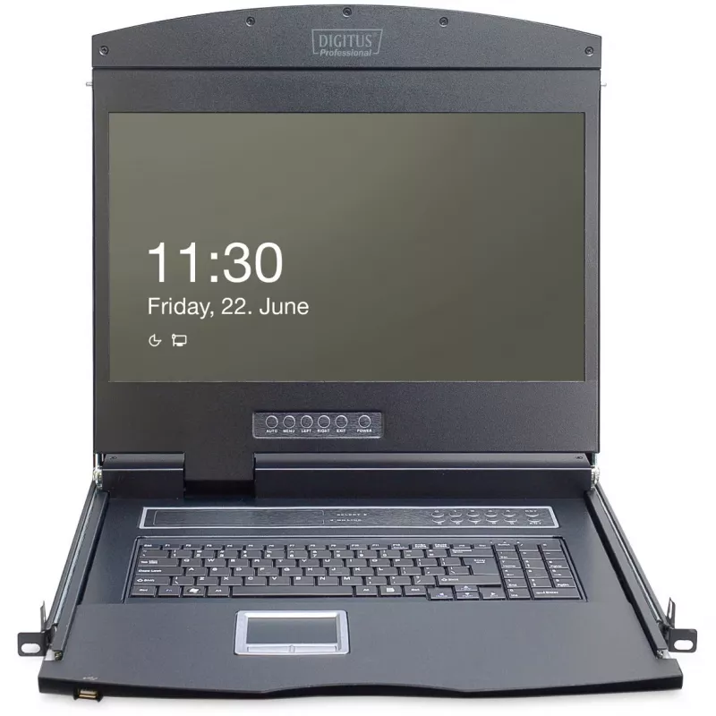 Modulinė konsolė Digitus DS-72211 su 19 colių TFT ir jutikliniu kilimėliu