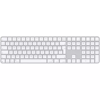 APPLE Magic klaviatūra with Touch ID and Numeric Keypad, skirta Mac kompiuteriams su Apple silicon – portugališka klaviatūra – balti klavišai