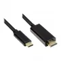 Good Connections GC-M0102 - 3 m - HDMI Type A (Standard) - USB Type-C - Vyriškas - Vyriškas - tiesus