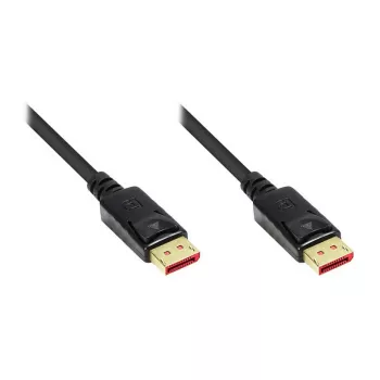 Jungiamasis laidas DisplayPort 1.4, 8K / UHD-2 @60Hz, auksuoti kontaktai, CU, juodas, 5m, Good Connections® (4814-050S)