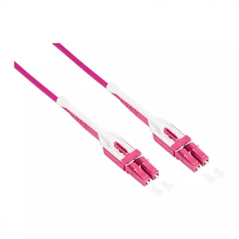 komutacinis kabelis LWL Duplex OM4 (Multimode, 50/125) LC/LC, UNIBOOT, LSZH, keičiamas poliškumas, Entriegelungslasche, 10m, Good Connections® (LW-U810LC4)