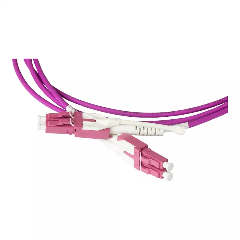 komutacinis kabelis LWL Duplex OM4 (Multimode, 50/125) LC/LC, UNIBOOT, LSZH, keičiamas poliškumas, Entriegelungslasche, 10m, Good Connections® (LW-U810LC4)