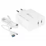 Good Connections GC USB greitasis įkroviklis 140W GaN technologija, 2x USB-C, PD 3.1, QC 5.0, PPS baltas - • USB greitasis įkroviklis 140W • išmaniesiems telefonams