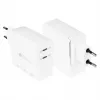 Good Connections GC USB greitasis įkroviklis 140W GaN technologija, 2x USB-C, PD 3.1, QC 5.0, PPS baltas - • USB greitasis įkroviklis 140W • išmaniesiems telefonams