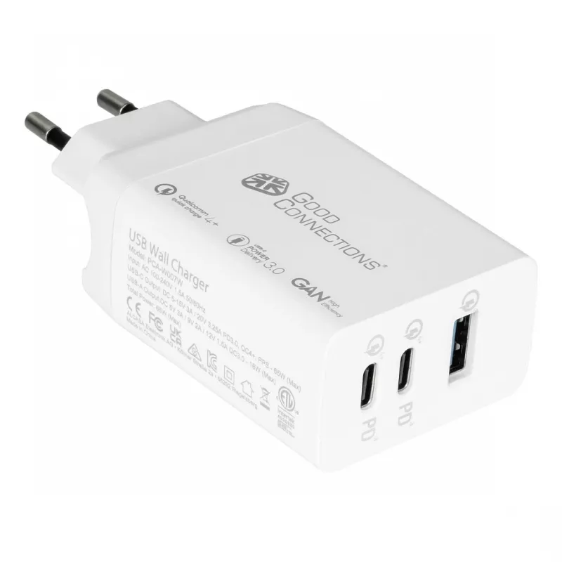 Alcasa PCA-W007W Įkroviklis mobiliesiems įrenginiams Universalus Baltas AC Greitas įkrovimas Vidinis (PCA-W007W)