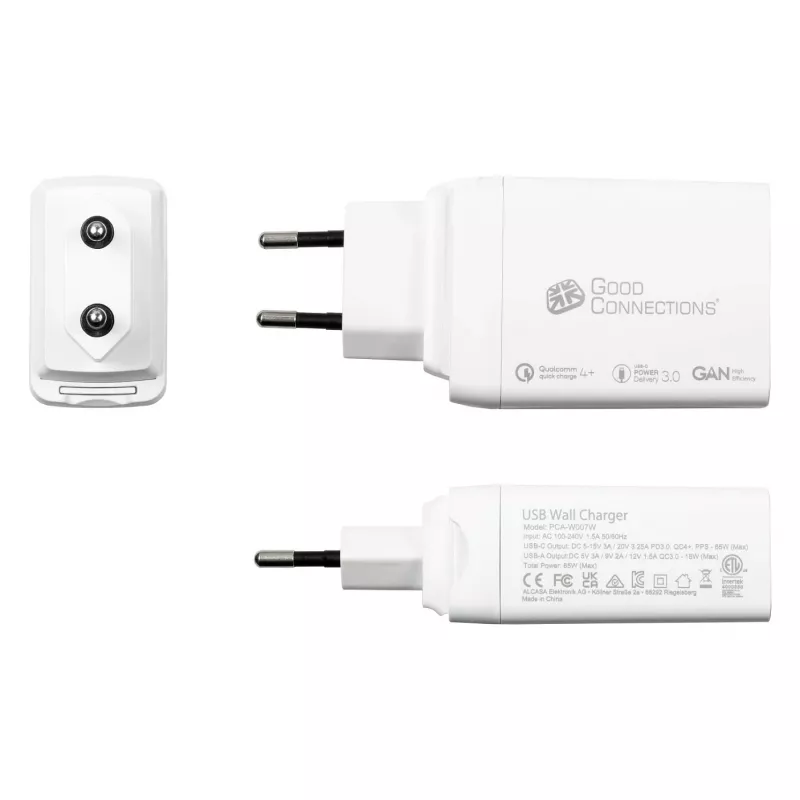 Alcasa PCA-W007W Įkroviklis mobiliesiems įrenginiams Universalus Baltas AC Greitas įkrovimas Vidinis (PCA-W007W)