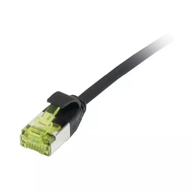 komutacinis kabelis RJ45, CAT6A 500Mhz, 0,5m, juodas, U/FTP, plonas apvalus d=3,8mm, TPE/LSZH(Superflex), AWG32, su Cat.7 žaliaviniu kabeliu, Synergy 21 (S217312V3)