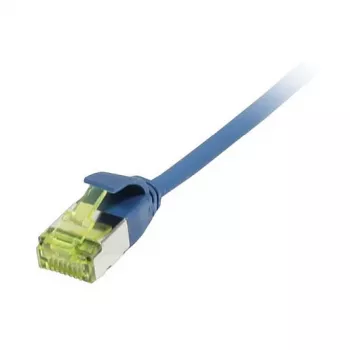 komutacinis kabelis RJ45, CAT6A 500Mhz, 0,5m, Mėlynas, U/FTP, plonas apvalus d=3,8mm, TPE/LSZH (Superflex), AWG32, su Cat.7 neapdorotu kabeliu, Synergy 21 (S217332V3)