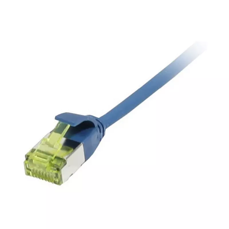 komutacinis kabelis RJ45, CAT6A 500Mhz, 0,5m, Mėlynas, U/FTP, plonas apvalus d=3,8mm, TPE/LSZH (Superflex), AWG32, su Cat.7 neapdorotu kabeliu, Synergy 21 (S217332V3)