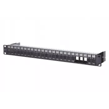 METZ CONNECT BTR E-DAT C6A modulis, 24 prievadų, 180°M - Patch Panel - Juoda - 1U - 24 prievadai (130920-BK-E)