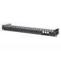 METZ CONNECT BTR E-DAT C6A modulis, 24 prievadų, 180°M - Patch Panel - Juoda - 1U - 24 prievadai (130920-BK-E)