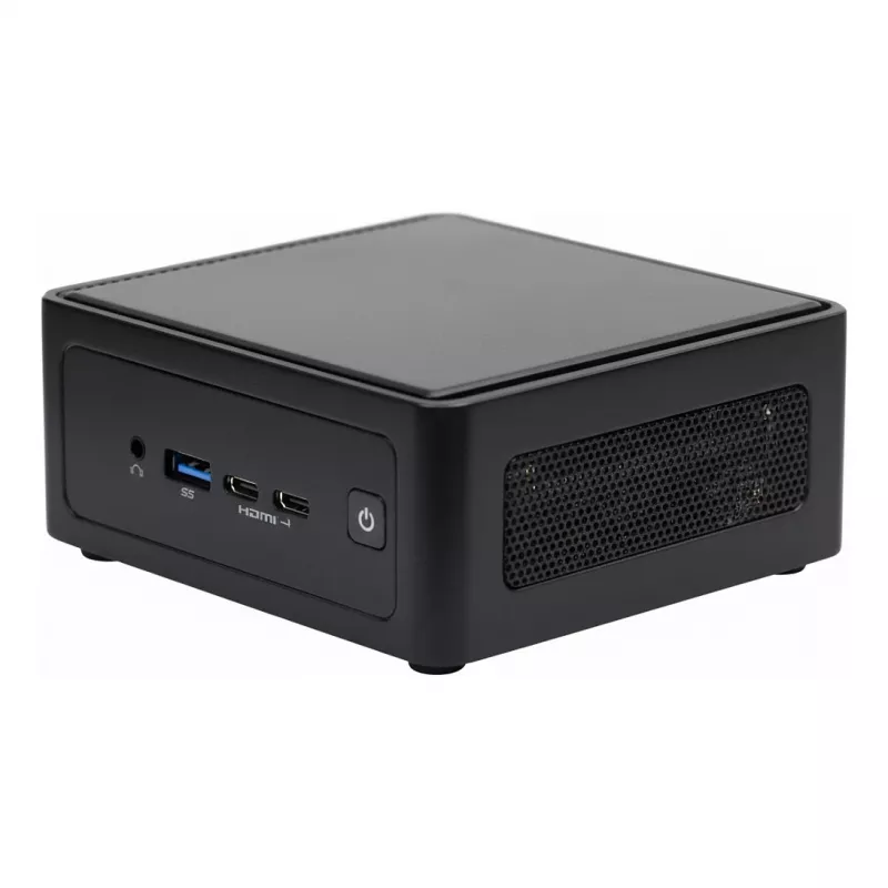 Barebone ASROCK NUC-Box-255H — kompaktiška modulinė barebone sistema su HDMI ir USB-C