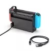 Doko stotelė UNITEK G1002D, skirta Nintendo Switch, laidinė, juoda