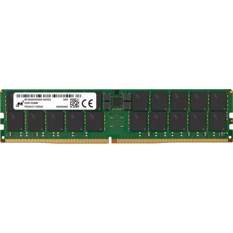 Serverio atminties modulis | MICRON | DDR5 | 128GB | RDIMM | 5600 MHz | CL 46 | 1.1 V | MTC40F2047S1RC56BR