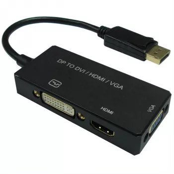 12993153, 0,1 m, DisplayPort, VGA D-Sub + HDMI + DVI, vyriška, moteriška, tiesus