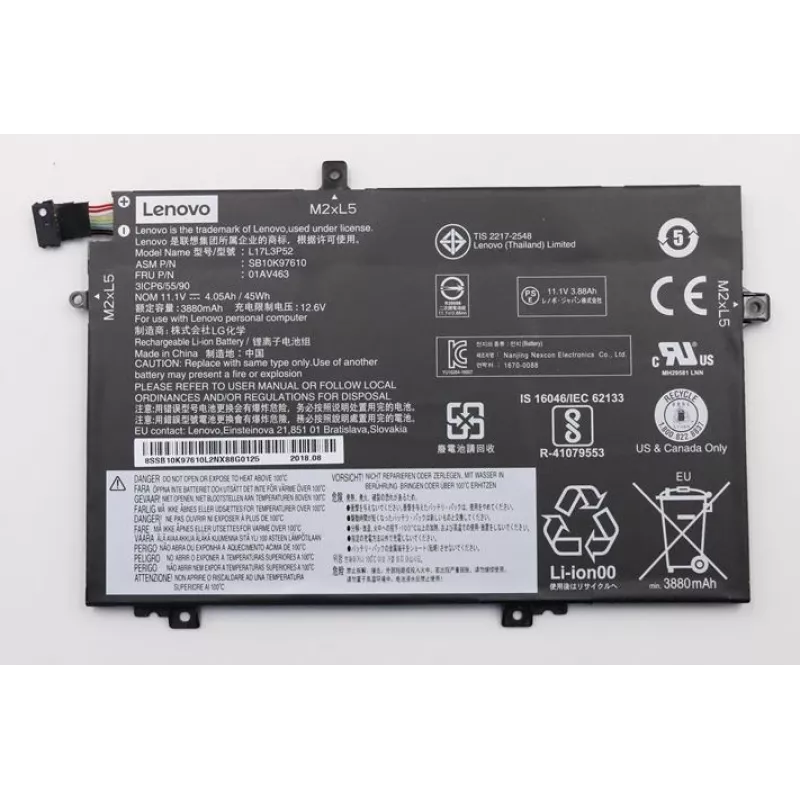 Vidinė nešiojamojo kompiuterio baterija Lenovo 01AV464 45Wh 4120mAh