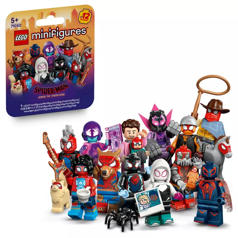 71050 Minifigures Spider Man: Across the Spider-Verse, konstrukcinis žaislas asorti, viena figūrėlė