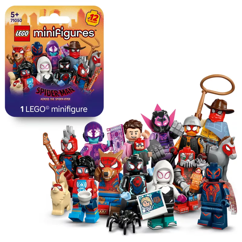 71050 Minifigures Spider Man: Across the Spider-Verse, konstrukcinis žaislas asorti, viena figūrėlė
