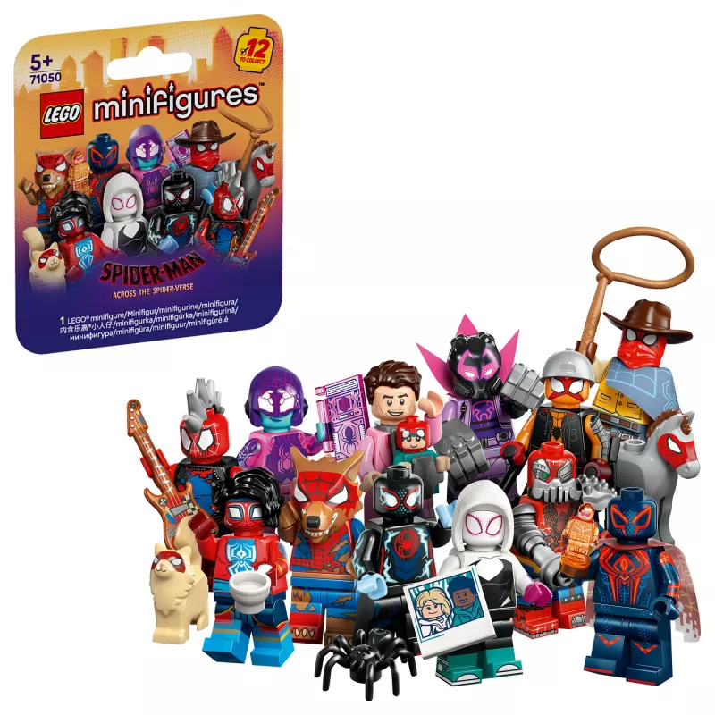 71050 Minifigures Spider Man: Across the Spider-Verse, konstrukcinis žaislas asorti, viena figūrėlė