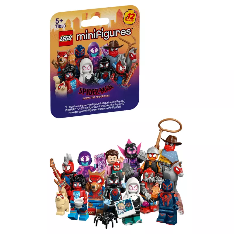 71050 Minifigures Spider Man: Across the Spider-Verse, konstrukcinis žaislas asorti, viena figūrėlė