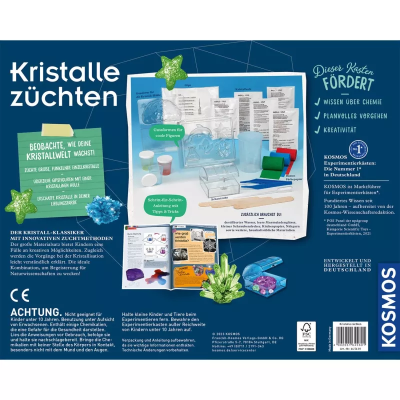 Auginkite kristalus, eksperimentų rinkinys