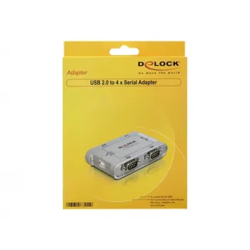 DeLOCK 87414 USB 2.0 į 4 prievadų RS-232 nuoseklusis adapteris
