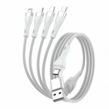 4smarts 541024 USB laidas 1,2 m USB A/USB C USB C/Micro USB-A/Lightning baltas (541024)