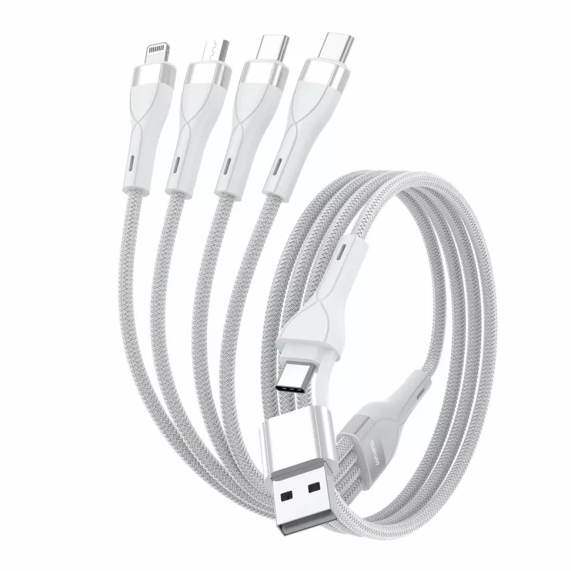 4smarts 541024 USB laidas 1,2 m USB A/USB C USB C/Micro USB-A/Lightning baltas (541024)