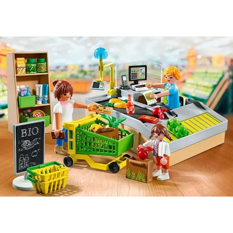 Playmobil Supermarket Playset 71648 spalvotas plastikinis, skirtas 3–4 metų vaikams