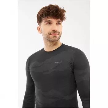 VIKING Gasher Man Longsleeve Merino vyriški apatiniai, dydis M, juodi
