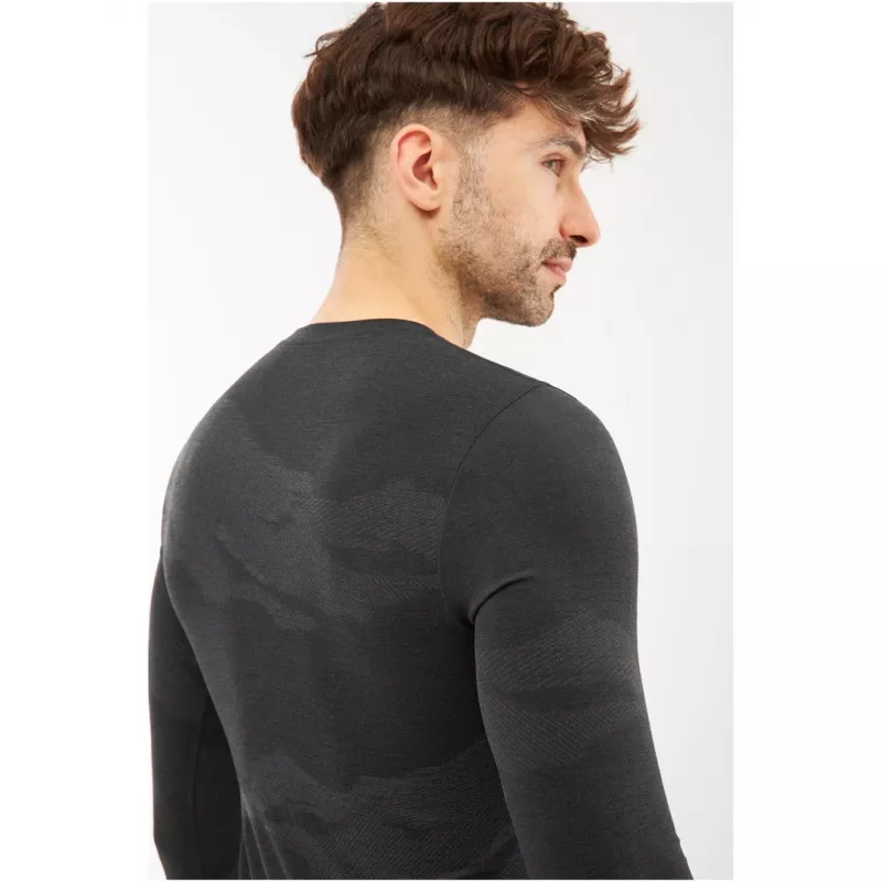 VIKING Gasher Man Longsleeve Merino vyriški apatiniai, dydis M, juodi