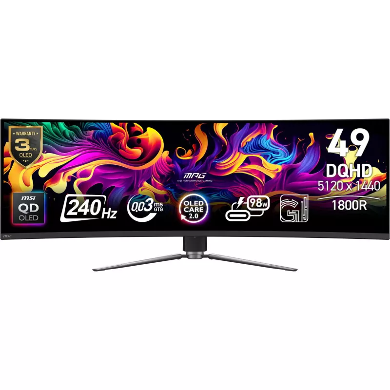 Monitor MSI MPG 491CQPXDE 49 inch Dual QHD QD-OLED 5120 x 1440