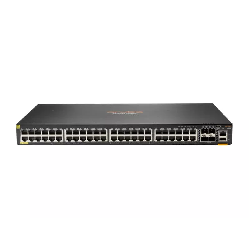 HPE Aruba 6300F - komutatorius - L3 - valdomas - 48 x 10/100/1000 (PoE+) + 4 x 50 Gigabit Ethernet SFP56 - stovui montuojamas - PoE+ - TAA atitinkantis