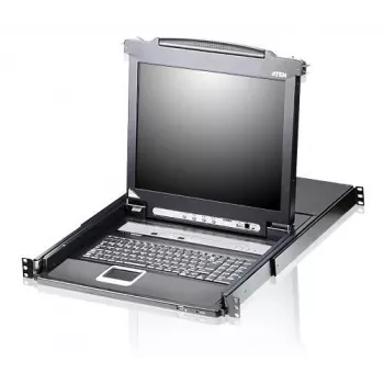 ATEN CL5708N - 1280 x 1024 taškų - Montuojamas į stelažą - 1U - Juoda