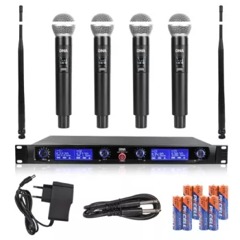 DNA WM4 Vocal Set - rinkinys (belaidis mikrofonas, 4 rankiniai siųstuvai, UHF garso sistema)