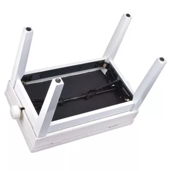 V-TONE ŁAWA 2 WH - piano bench with storage compartment and Aukštis adjustment, Balta