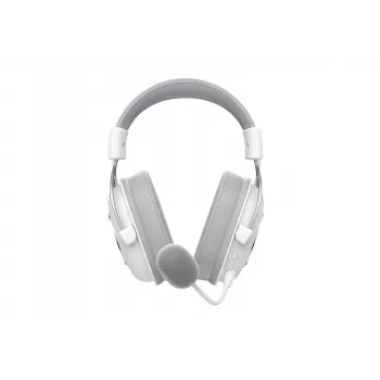 Ant galvos dedamos ausinės HAVIT H2002YG — 2,4 GHz belaidės, Bluetooth, laidinės, 20–20 000 Hz, 10 m atstumas, 257 g (baltos/pilkos)